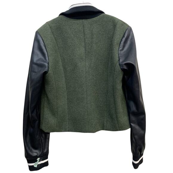 NWT 7 For All Mankind Mixed Media Bomber Jacket SZ L - Picture 5 of 12